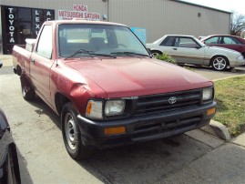 1995 TOYOTA PICK UP, 2.4L 5SPEED 2WD, COLOR RED, STK Z15892